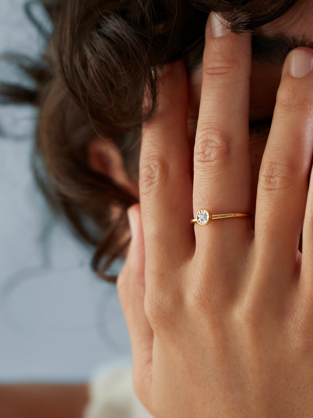 MONICA VINADER Gold Vermeil and Diamond Band Rings - Picture 6 of 9